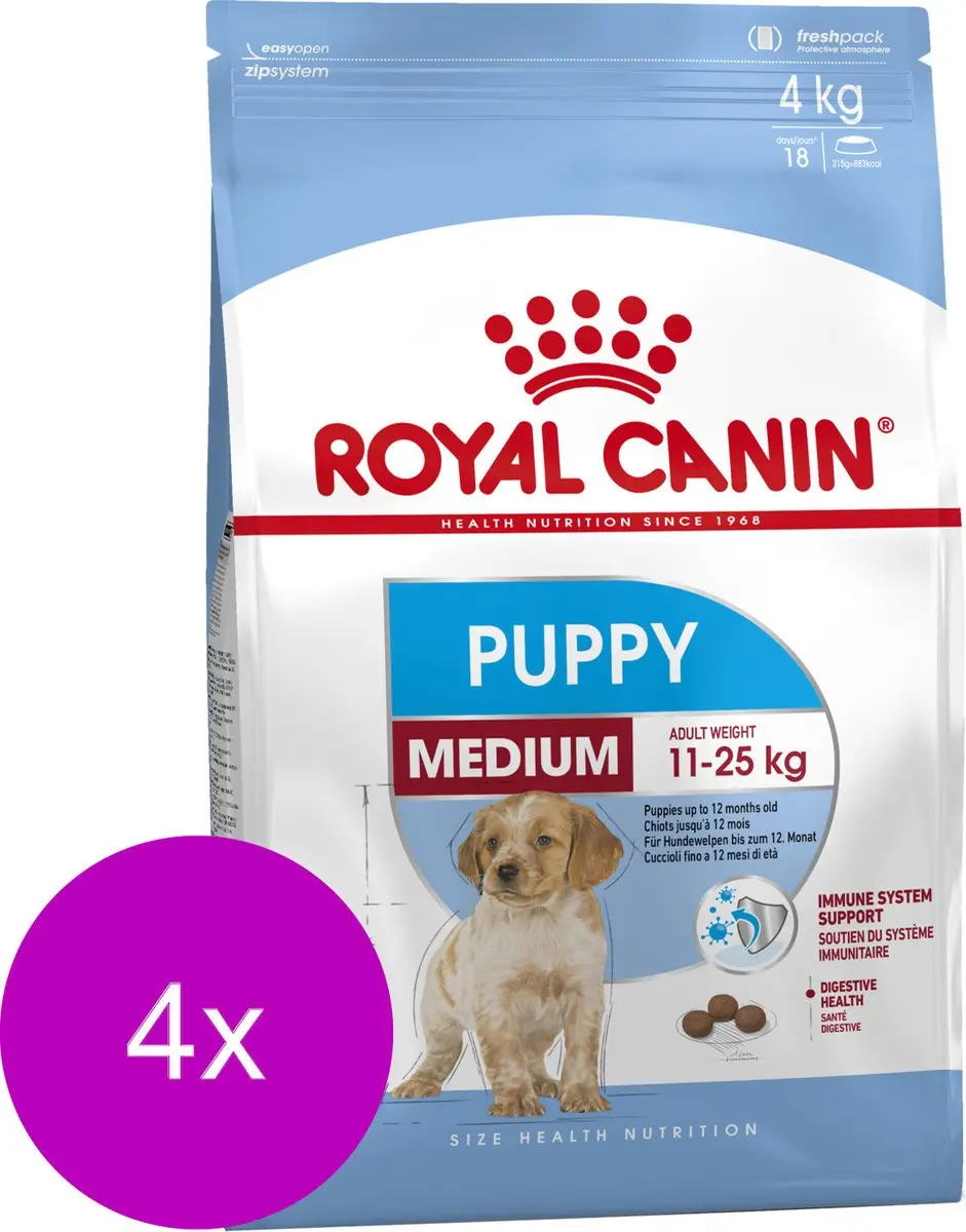 Royal Canin Medium Puppy Hondenvoer - 4x4kg