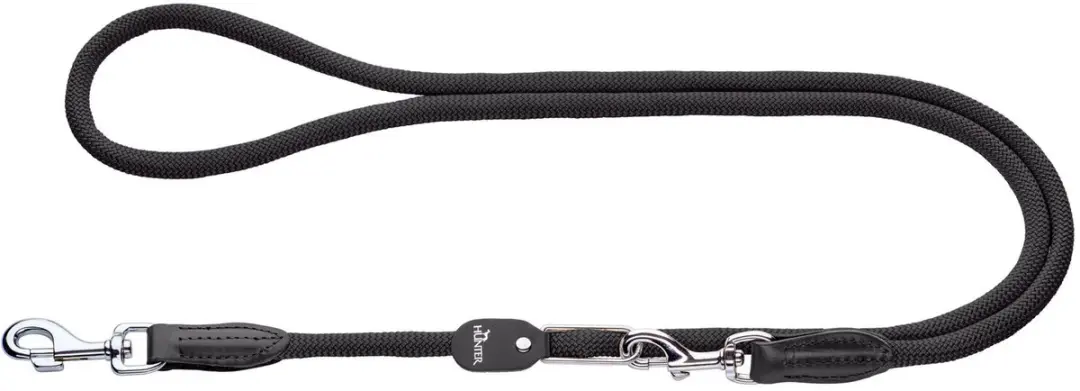 Hunter Variolijn Freestyle Nylon Hondenriem 260x1cm - Zwart