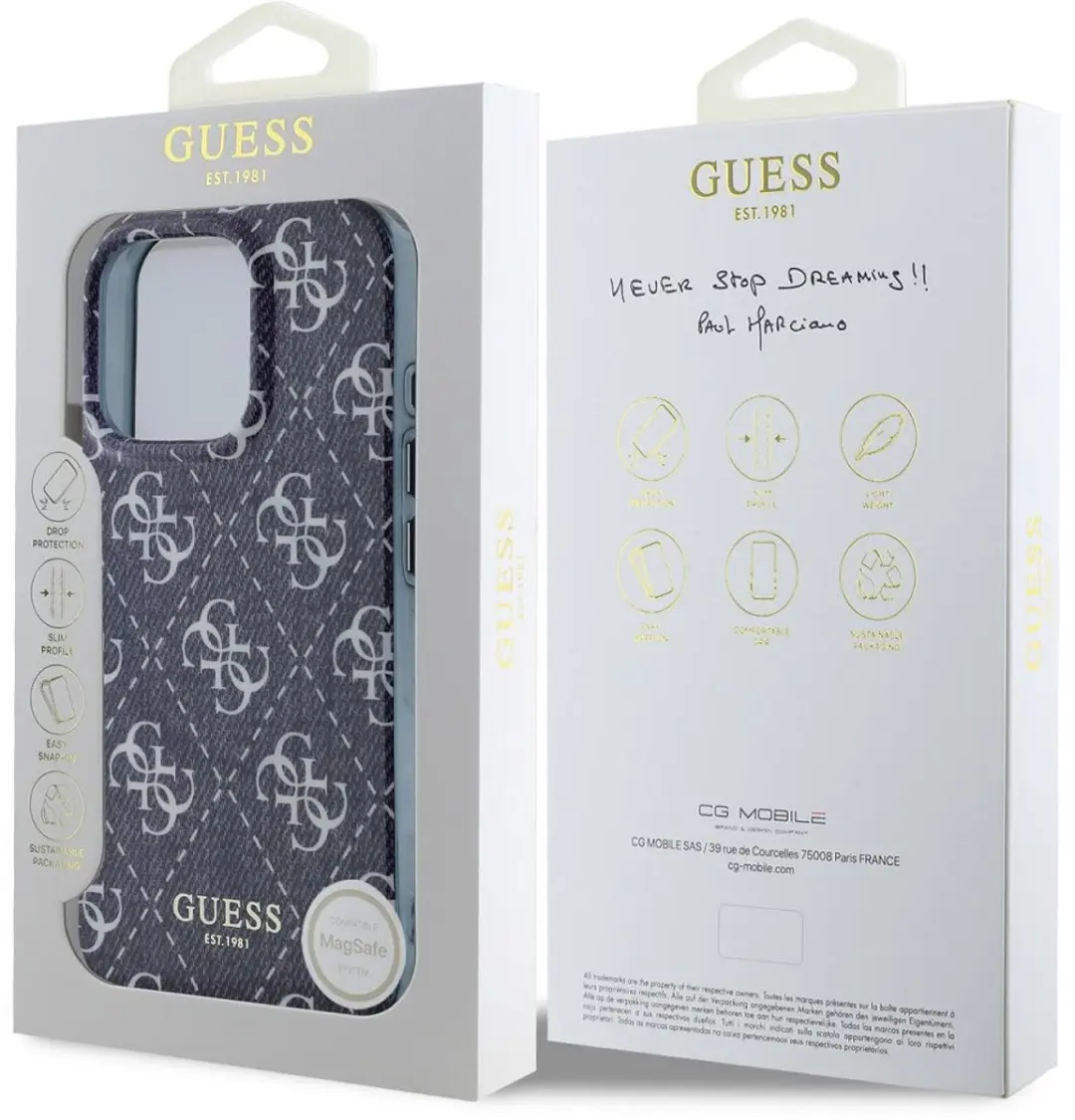 GUESS IML Denim Effect iPhone 16 Pro Max Hoesje - Blauw - 12951 - afbeelding 4 van 6