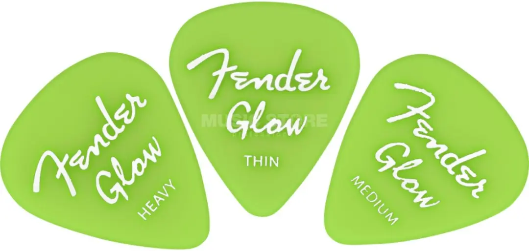 Fender 351 Glow In The Dark Plectrumset