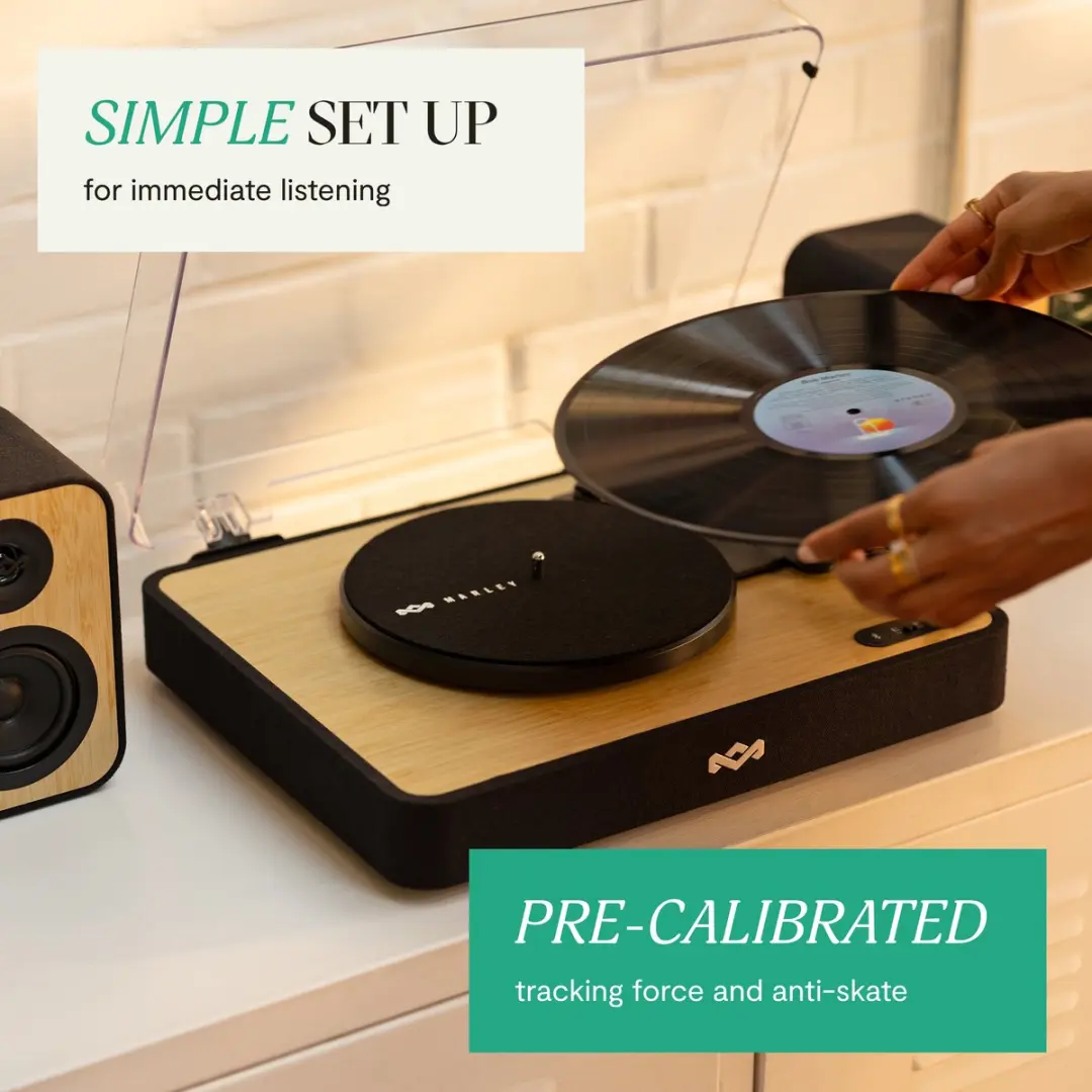 House of Marley Revolution EM-JT304-SB Bluetooth Platenspeler - Audio Technica Element