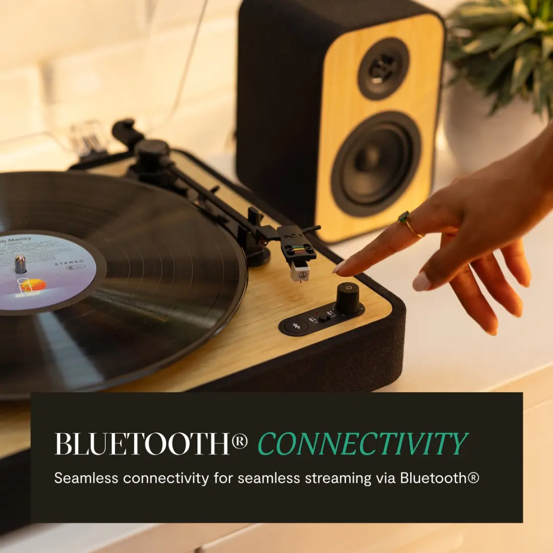 House of Marley Revolution EM-JT304-SB Bluetooth Platenspeler - Audio Technica Element