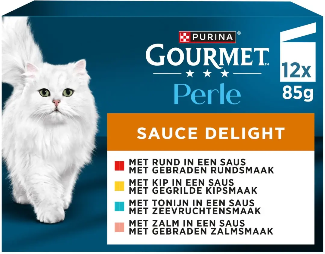 Gourmet Perle Sauce Delight Natvoer Kattenvoer - 48 x 85g