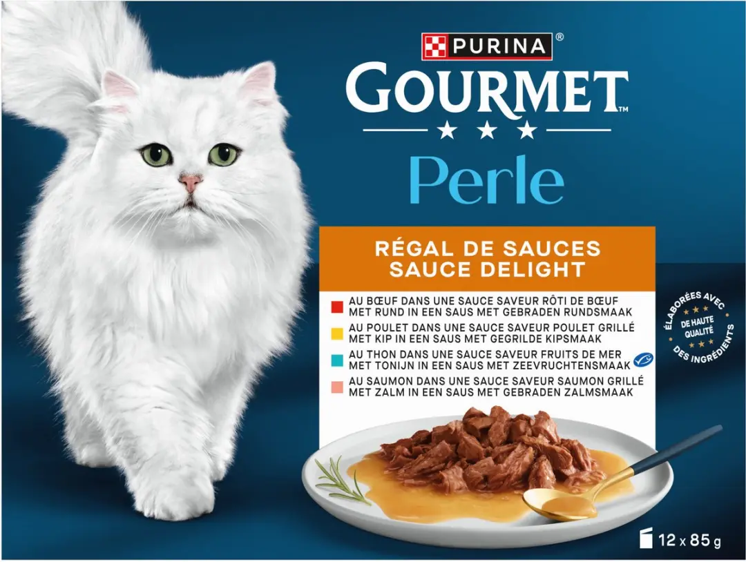 Gourmet Perle Sauce Delight Natvoer Kattenvoer - 48 x 85g