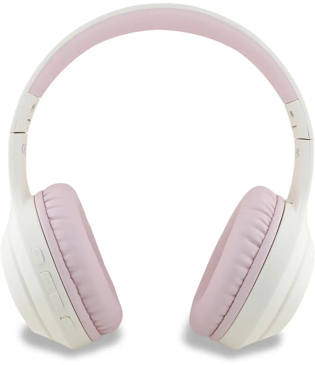 Guess BI-Color Printed Gold Logo Over-Ear Bluetooth Koptelefoon - Roze