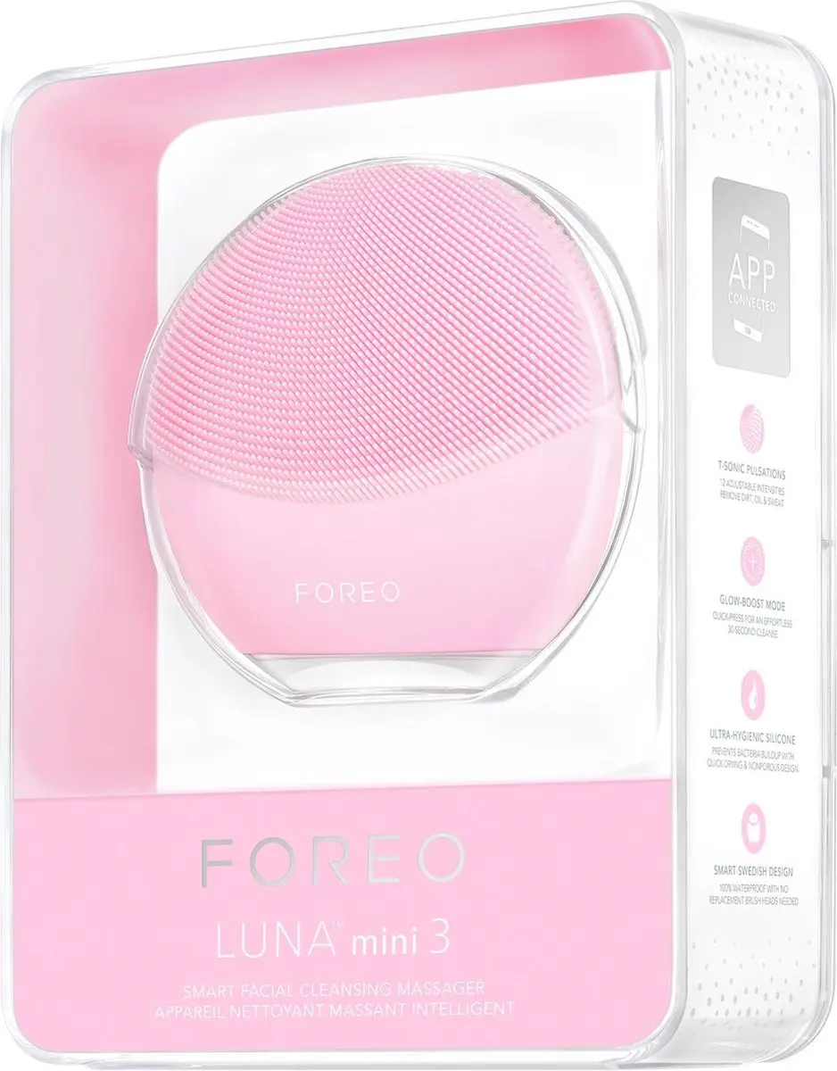 FOREO LUNA mini 3 Gezichtsreinigingsborstel - 12 Snelheden - Roze
