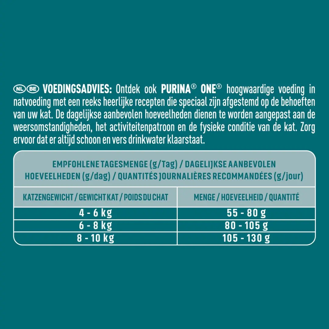Purina ONE Sterilcat Kattenbrokjes Rund & Tarwe - 4x800g