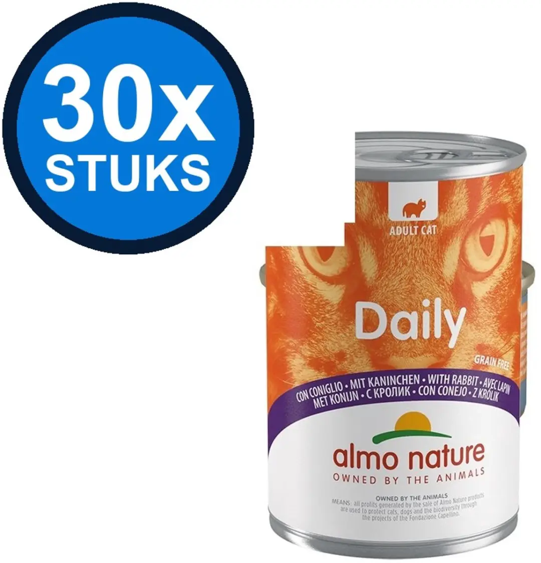 Almo Nature Daily Konijn Natvoer Blik 400g