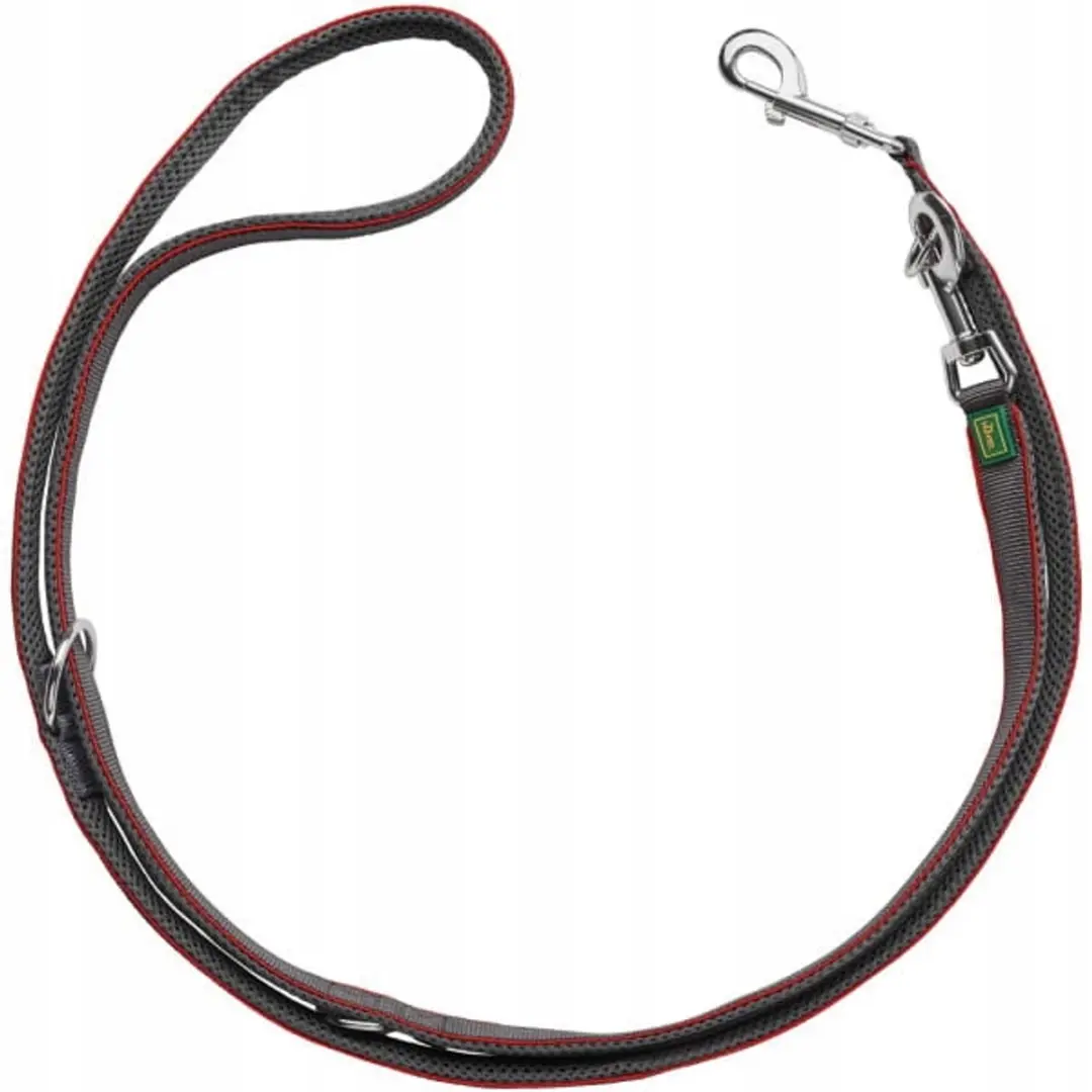 Hunter Divo Hondenhalsband 1.5cm x 2m - Grijs/Rood