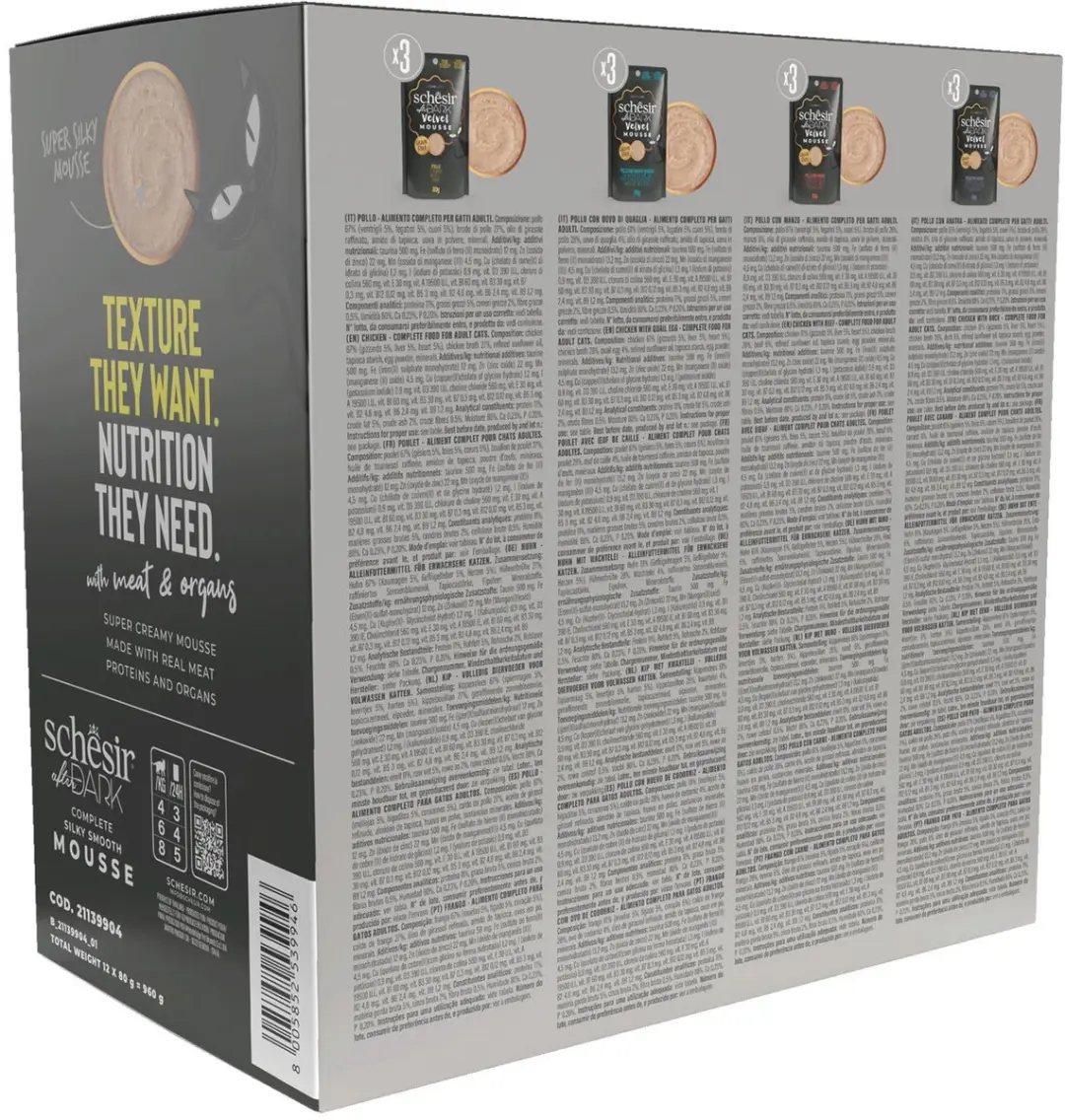 Schesir After Dark Velvet Mousse Variatie-Pack 12x80g