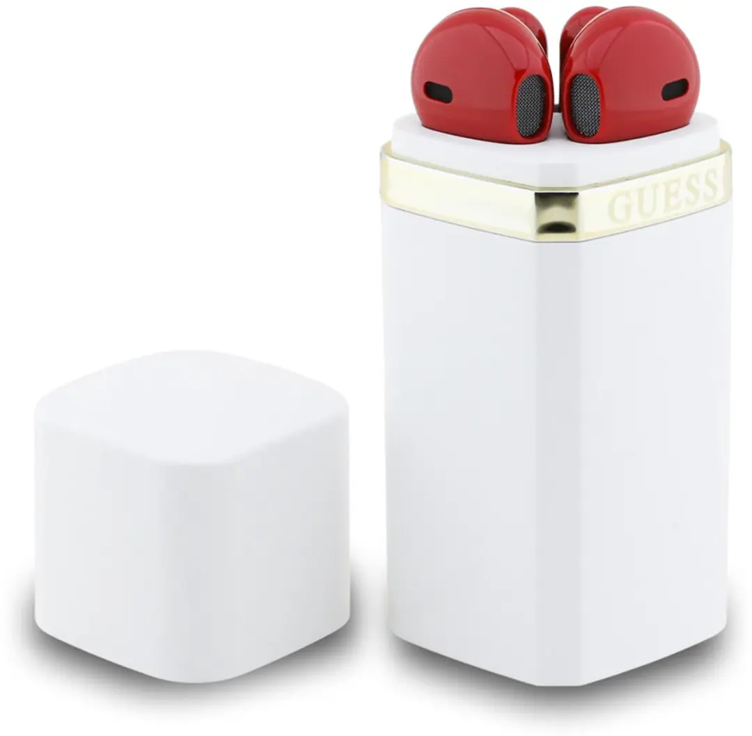 GUESS Lipstick Draadloze Oordopjes - Bluetooth 5.4 - 4,5 Uur - USB-C - Wit