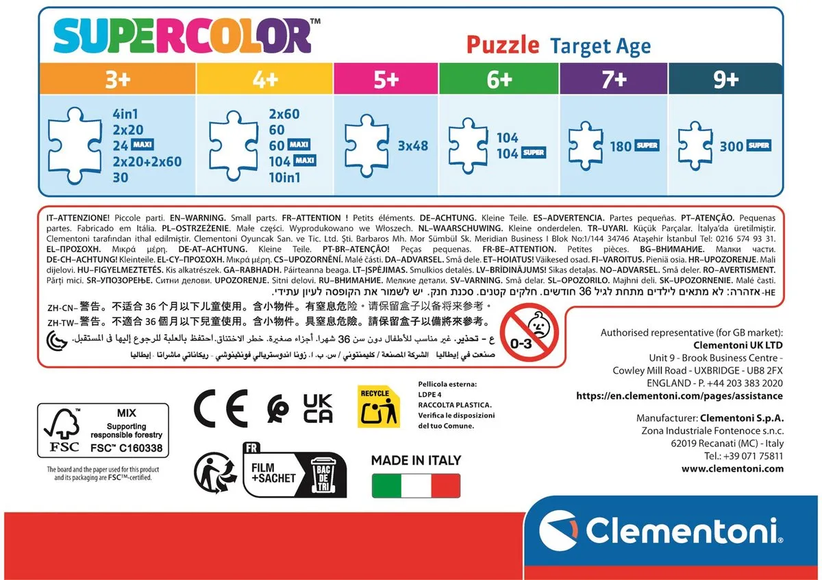 Clementoni Peppa Pig Kinderpuzzel 30 Stukjes - Multikleur