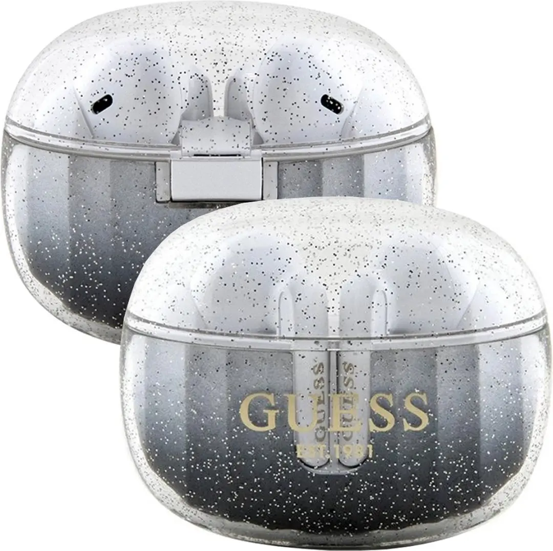 GUESS Glitter Gradient TWS Oordopjes 3666339210373 - Zwart