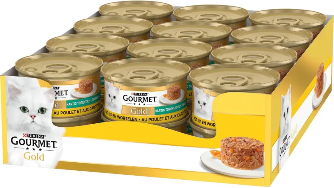 Gourmet Gold Torentje Kip & Wortel Kattenvoer Natvoer