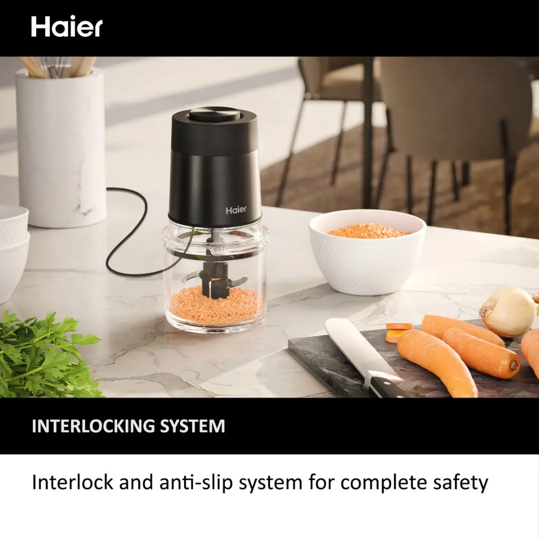 Haier HCH5B1 011 Elektrische Hakmolen 550W - 0,5L - Zwart