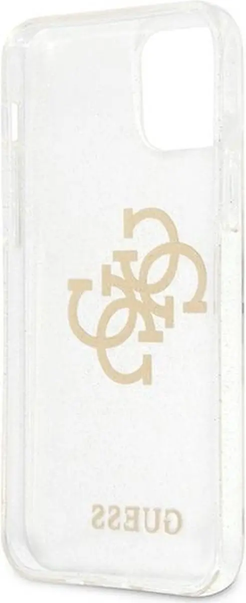 GUESS 4G Logo Glitter TPU Hoesje - iPhone 12 Pro Max - Transparant - afbeelding 6 van 6
