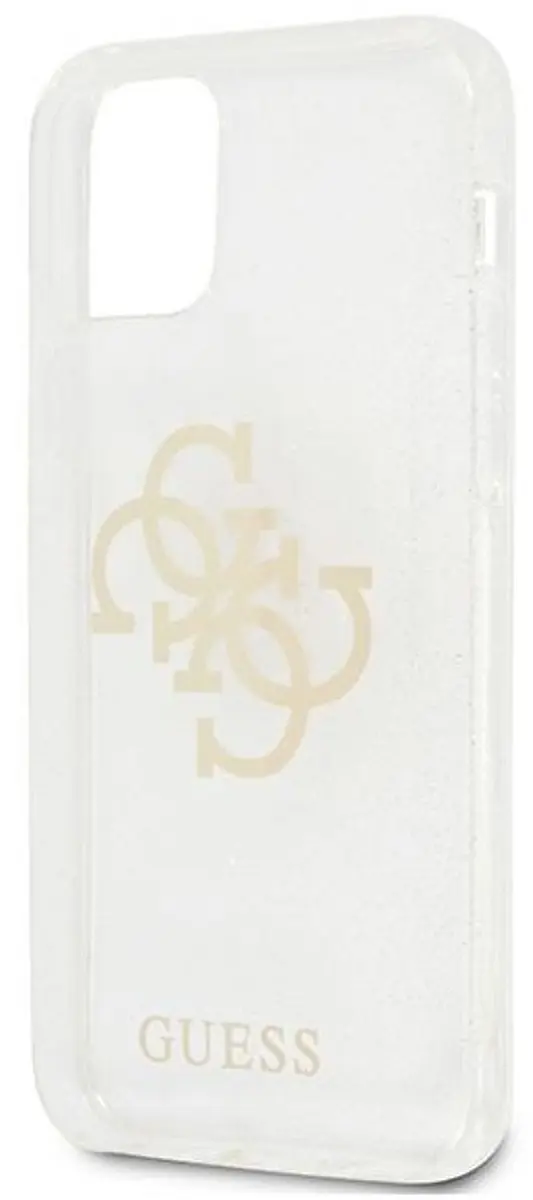GUESS 4G Logo Glitter TPU Hoesje - iPhone 12 Pro Max - Transparant