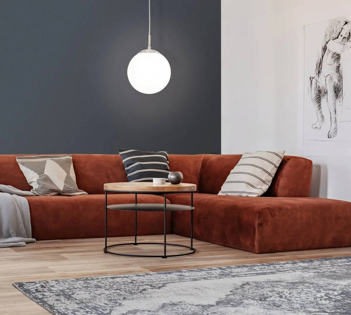Eglo Rondo Hanglamp 3 Lichts Ø200mm - Nikkel-Mat - Wit - afbeelding 6 van 6