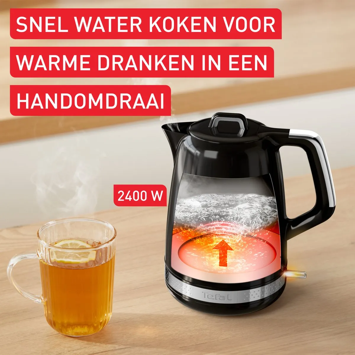 Tefal Soleil KO3558 Waterkoker 1.7L - Zwart