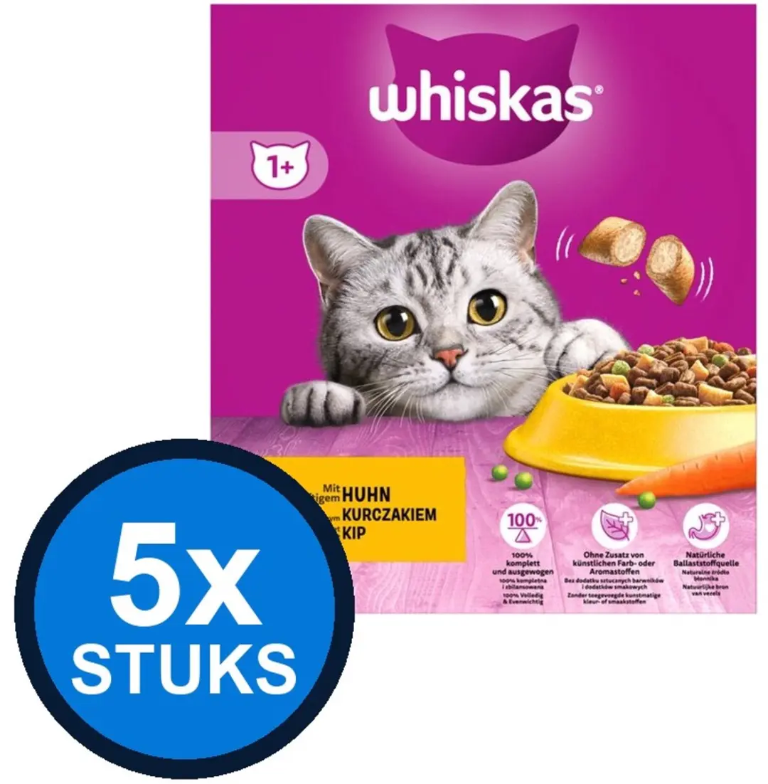 Whiskas 1+ Droogvoer Kip 800g