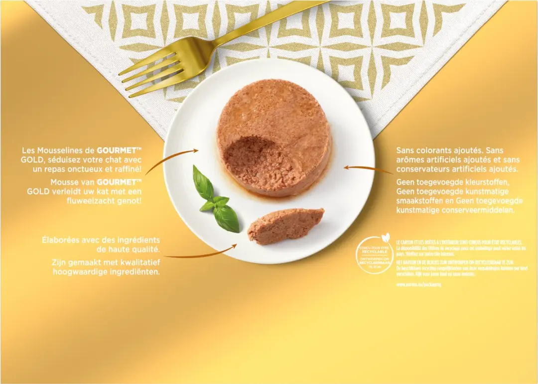 Gourmet Gold Mousse Kattenvoer Natvoer - 24x85g