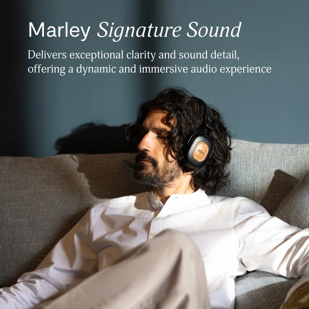 House of Marley Positive Vibration Rebel ANC EM-JH152-SB Over-Oor Hoofdtelefoon - 130 uur - Zwart