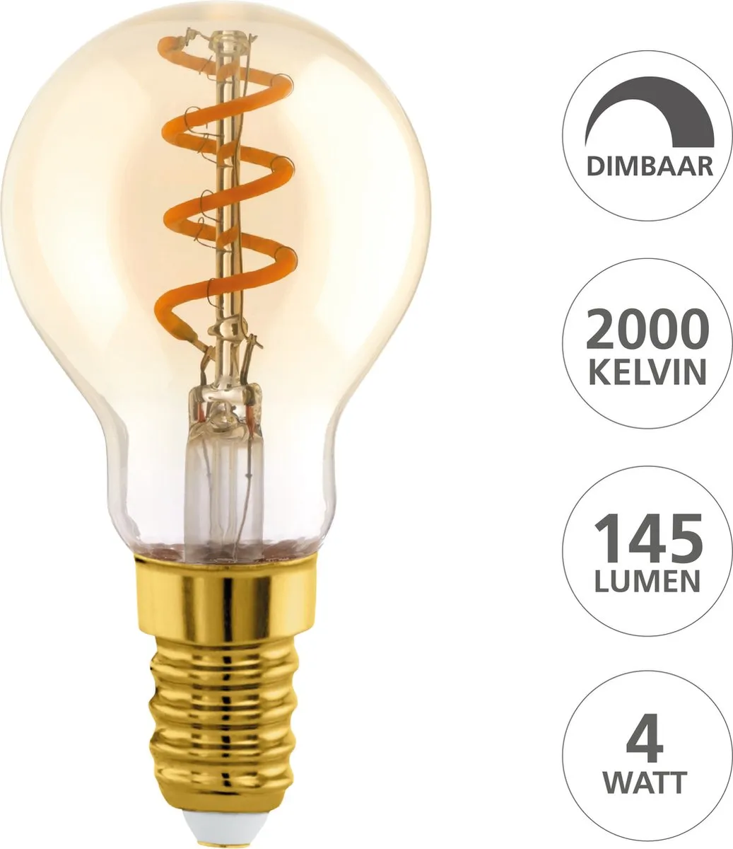 Eglo LED Lamp E14 P45 Amber 2000K