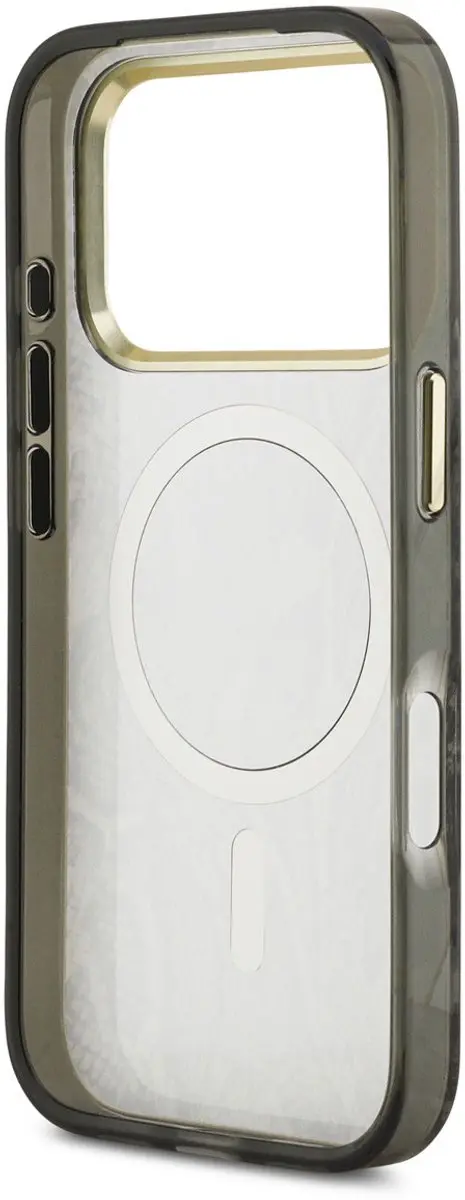 GUESS Back Cover Case iPhone 17 Pro - Zwart Slangenprint