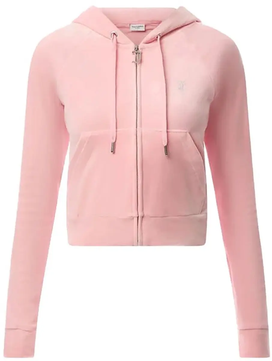 Juicy Couture Madison Classic Velour Hoodie - Roze - XXS