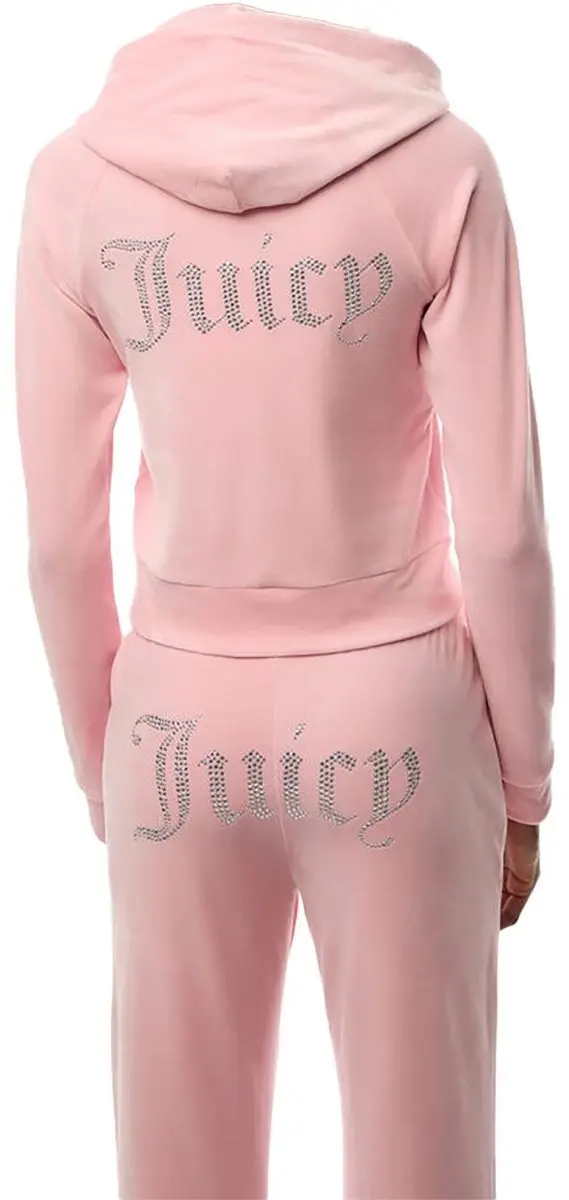 Juicy Couture Madison Classic Velour Hoodie - Roze - XXS