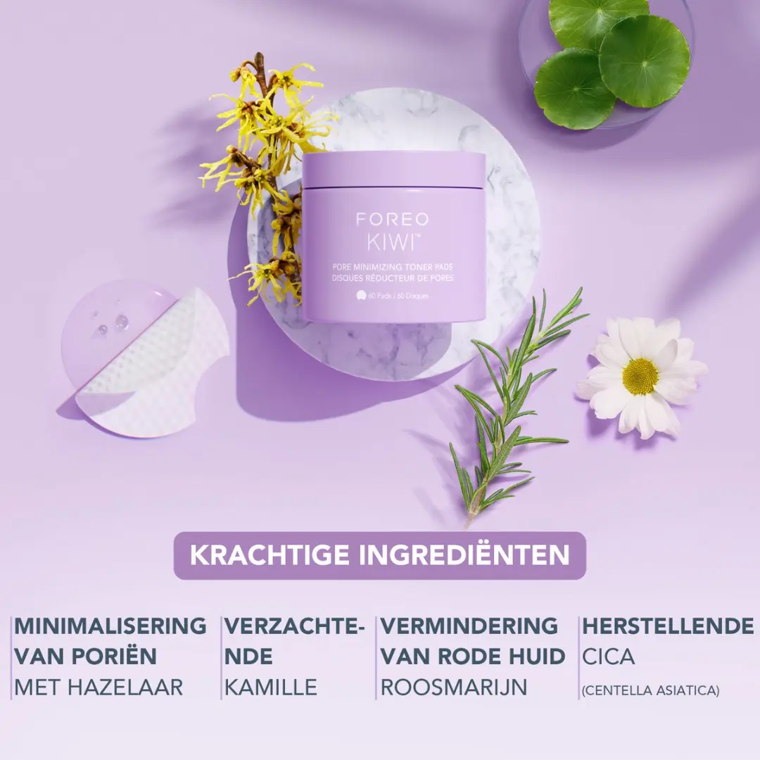 FOREO Kiwi Pore Minimizing Toner Pads - 60 Stuks