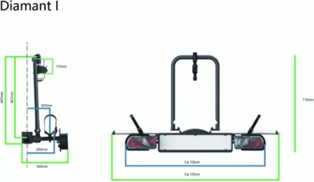 Pro-User Diamant 1 Fietsendrager 91756 - Aluminium/Zwart