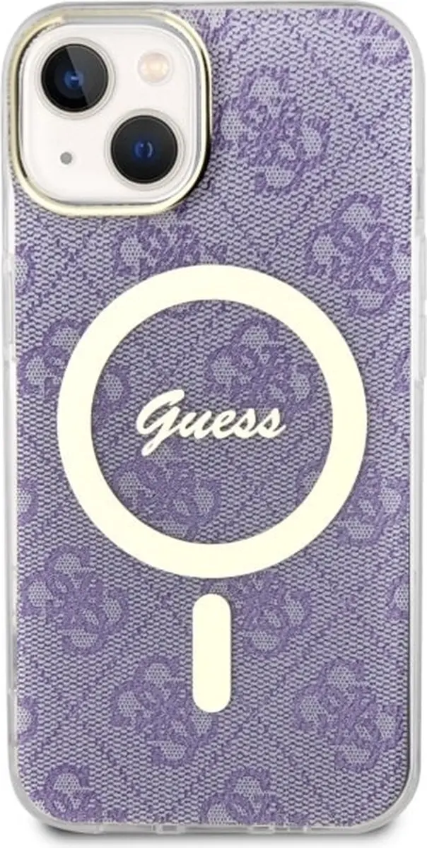GUESS 4G Back Case MagSafe iPhone 14 - Paars - afbeelding 6 van 6
