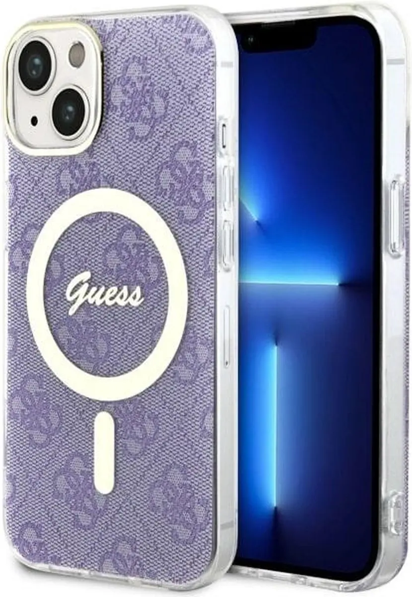 GUESS 4G Back Case MagSafe iPhone 14 - Paars