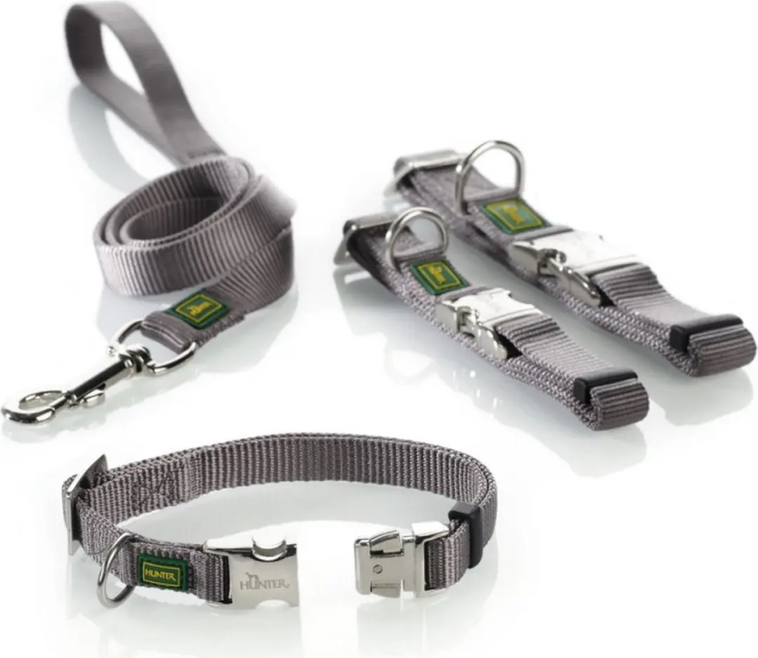 Hunter Alu-Strong Hondenhalsband XL - 45-65cm - Grijs