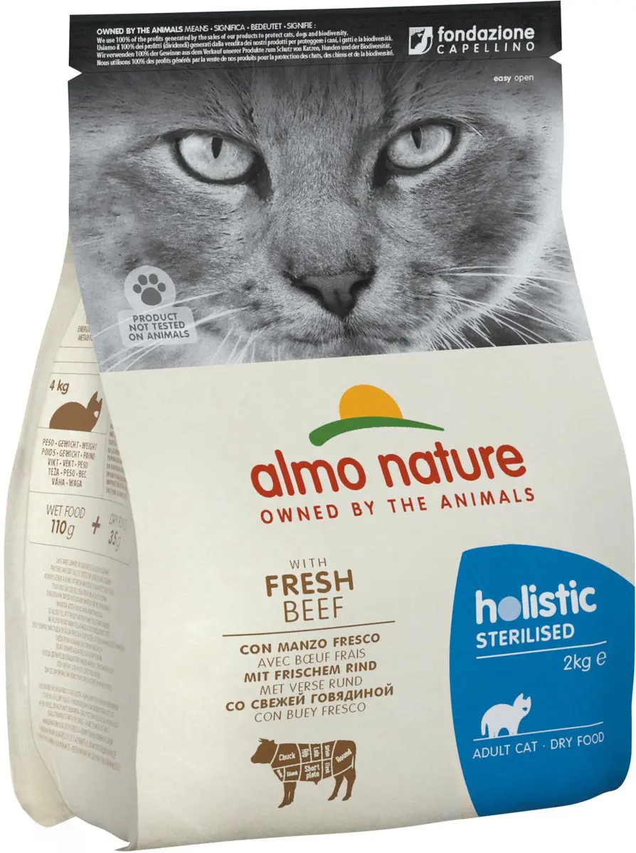 Almo Nature Holistic Gesteriliseerde Katten Rundvlees 2kg