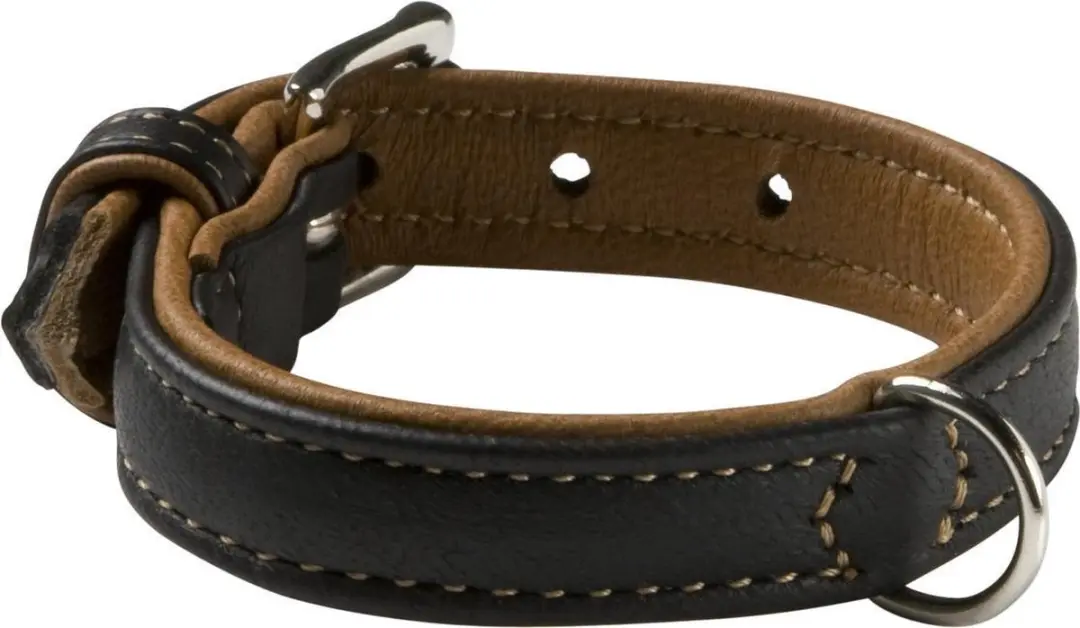 Hunter Hondenhalsband Canadian Zwart/Cognac