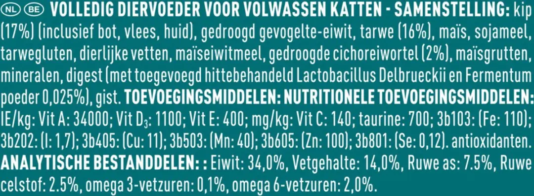 Purina ONE Adult Kip & Granen Kattenvoer 800g