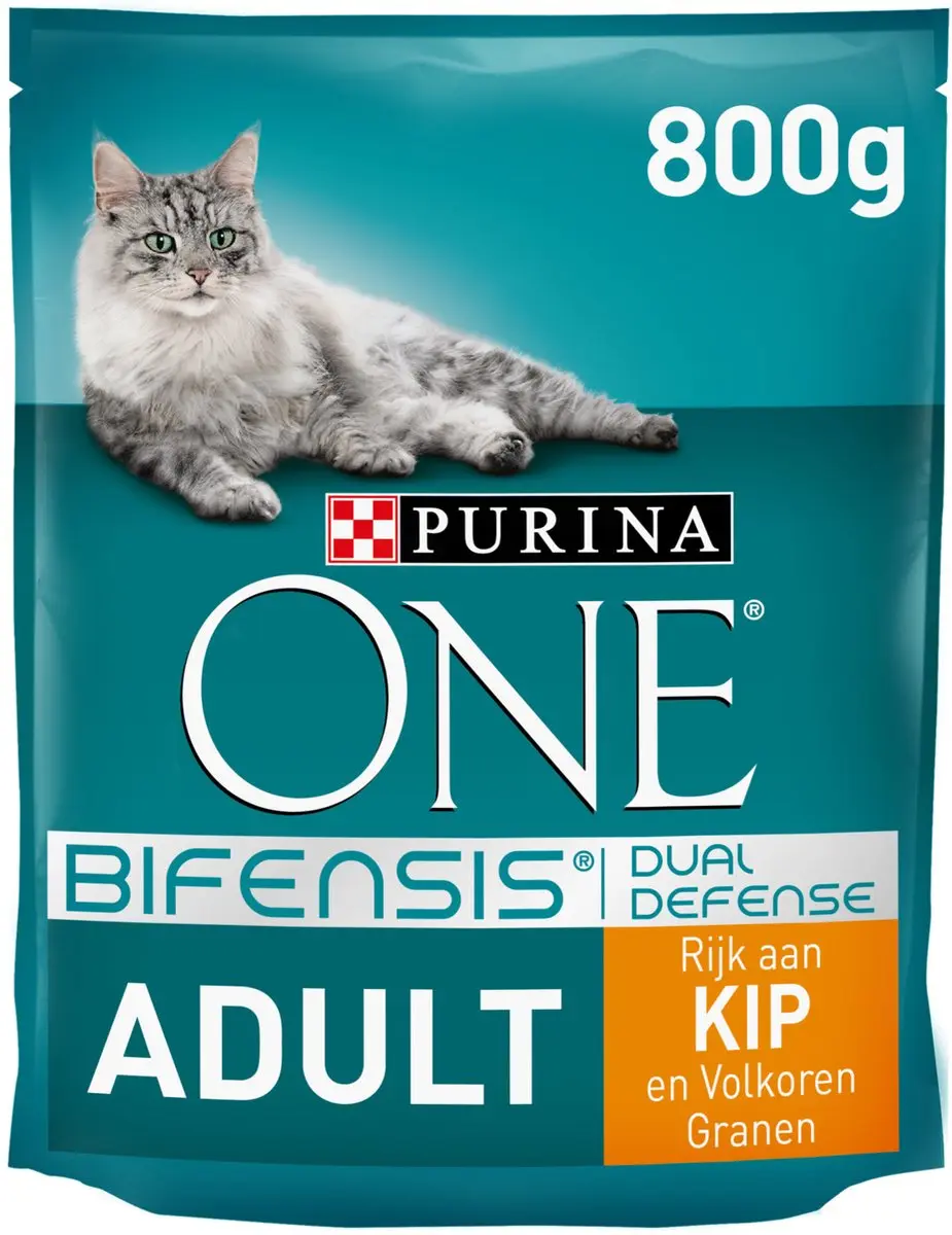 Purina ONE Adult Kip & Granen Kattenvoer 800g