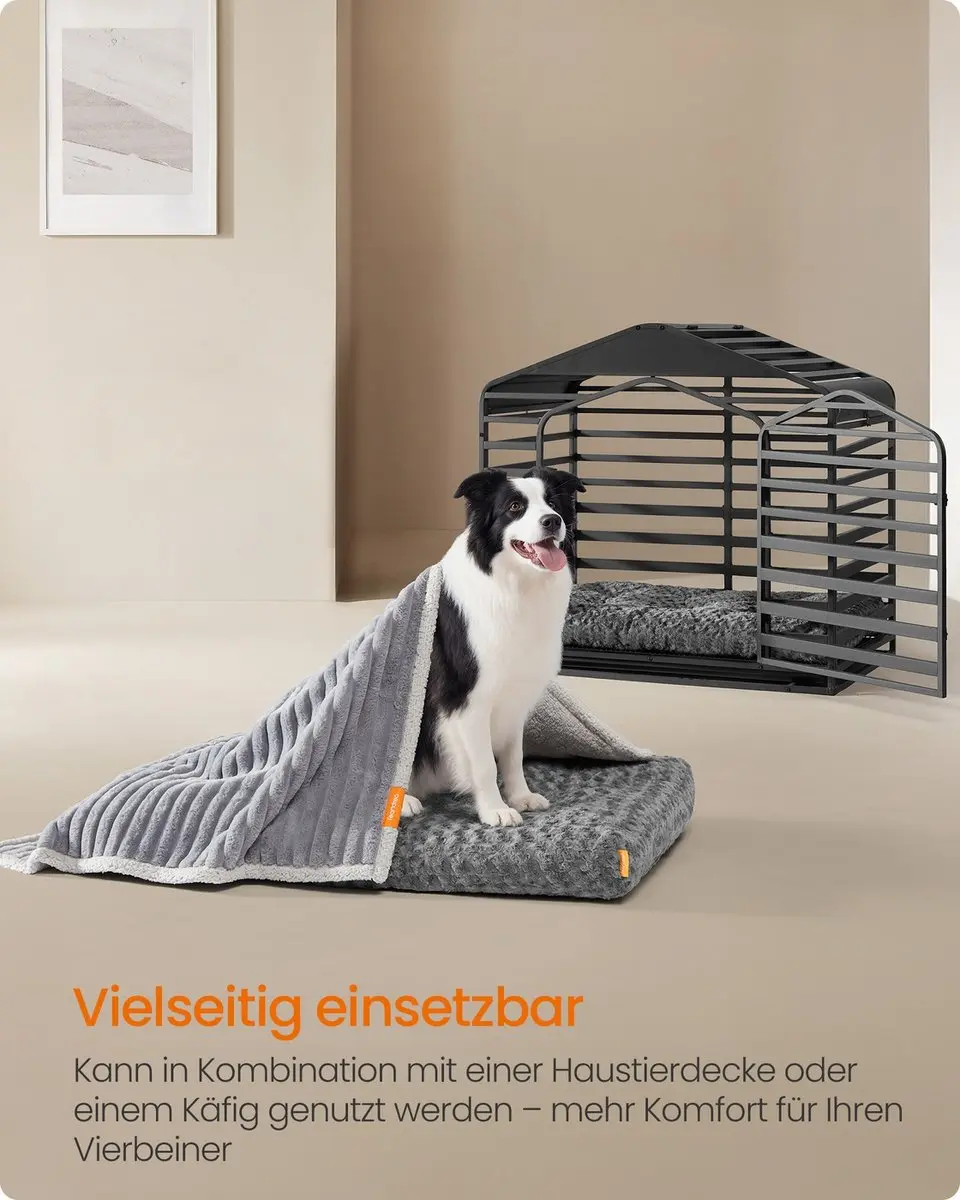 Songmics Hondenbed 110x73cm - Leigrijs - afbeelding 4 van 6