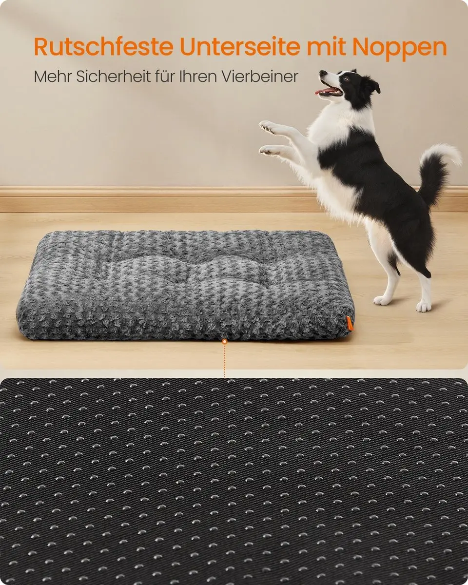 Songmics Hondenbed 110x73cm - Leigrijs - afbeelding 5 van 6