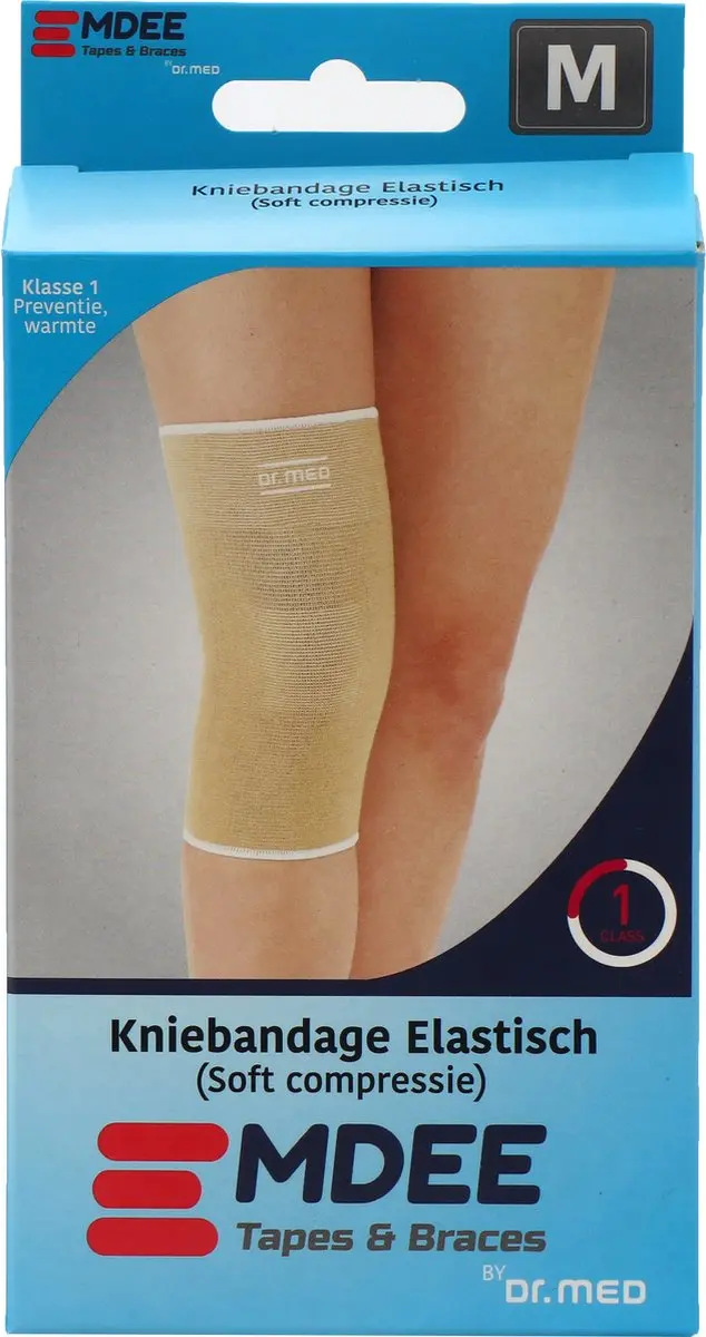 Emdee Kniebandage Soft Compressie M - Beige - afbeelding 6 van 6