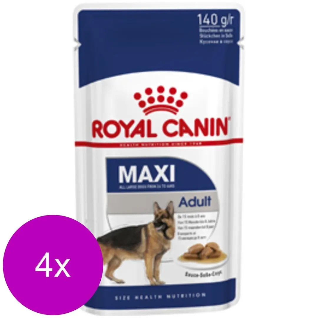 Royal Canin Maxi Adult Hondenvoer - 40 Stuks (4x10x140g)