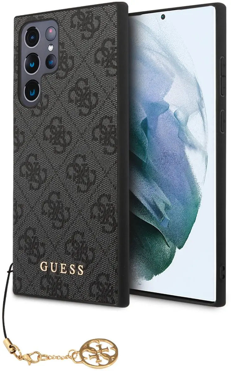 GUESS Charm Hoesje S24 Ultra - Zwart 4G Charms