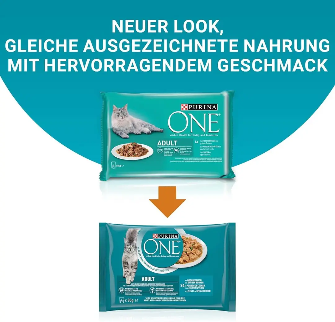 Purina ONE Adult Nat Kattenvoer Vis - 4x85g