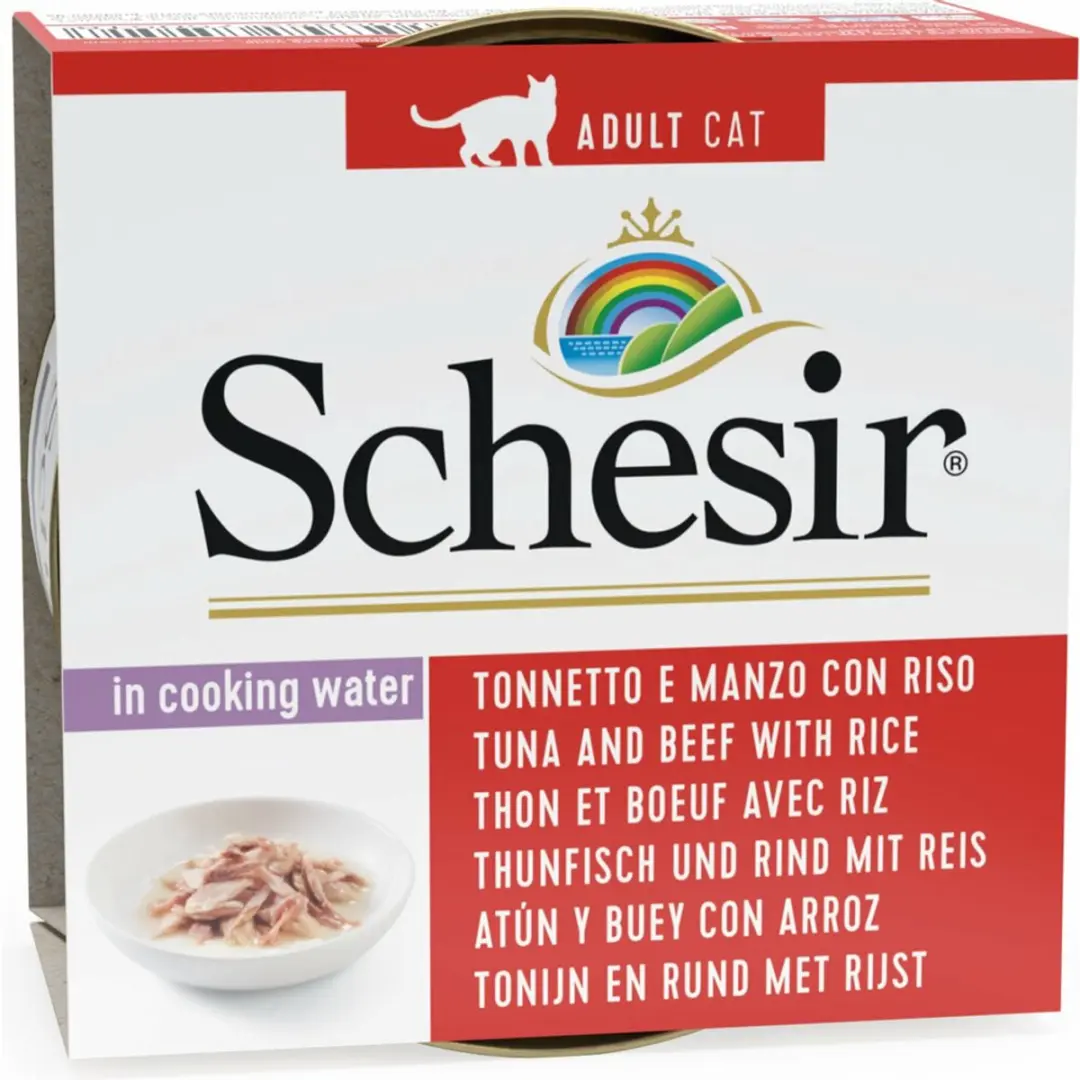 Schesir Complete & Balanced Kattenvoer Tonijn & Rundvlees 85g - 12 Stuks