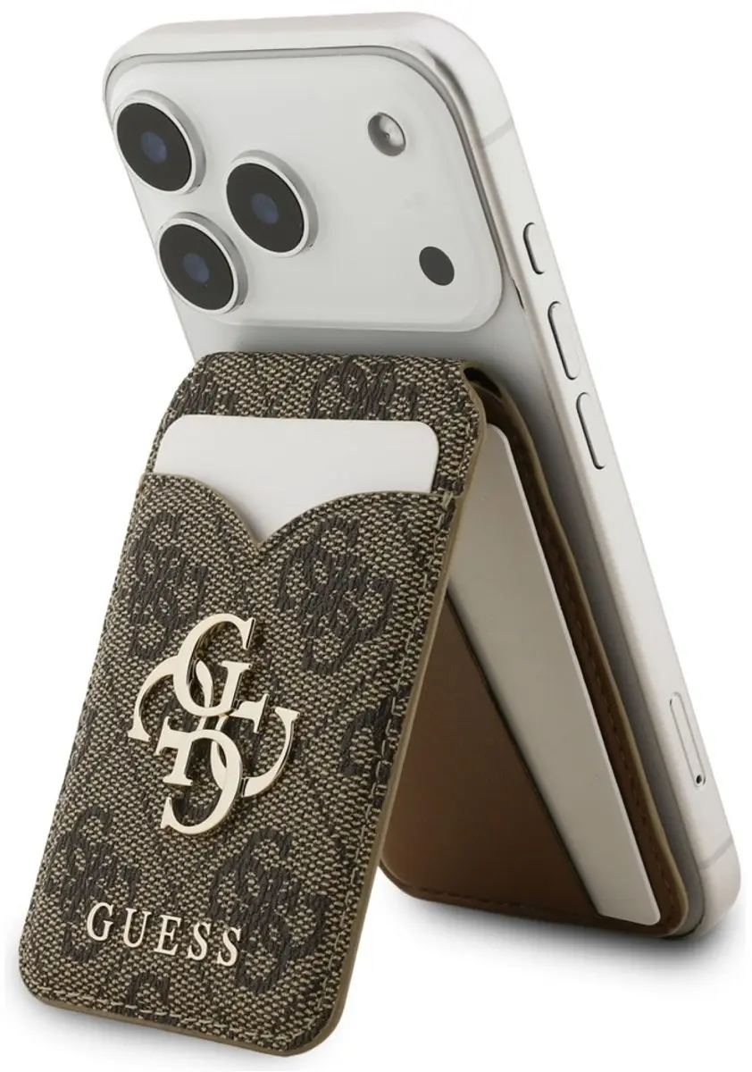 Guess 4G Stand & Mirror MagSafe Wallet - Bruin