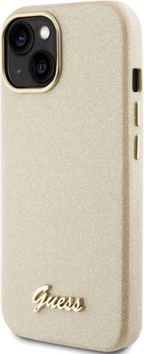 GUESS Glossy Back Case - iPhone 15 - Goud - afbeelding 6 van 6
