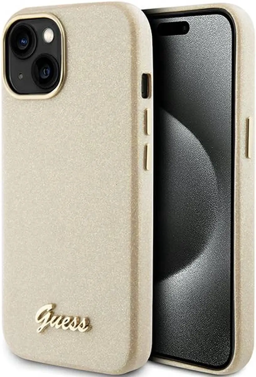 GUESS Glossy Back Case - iPhone 15 - Goud