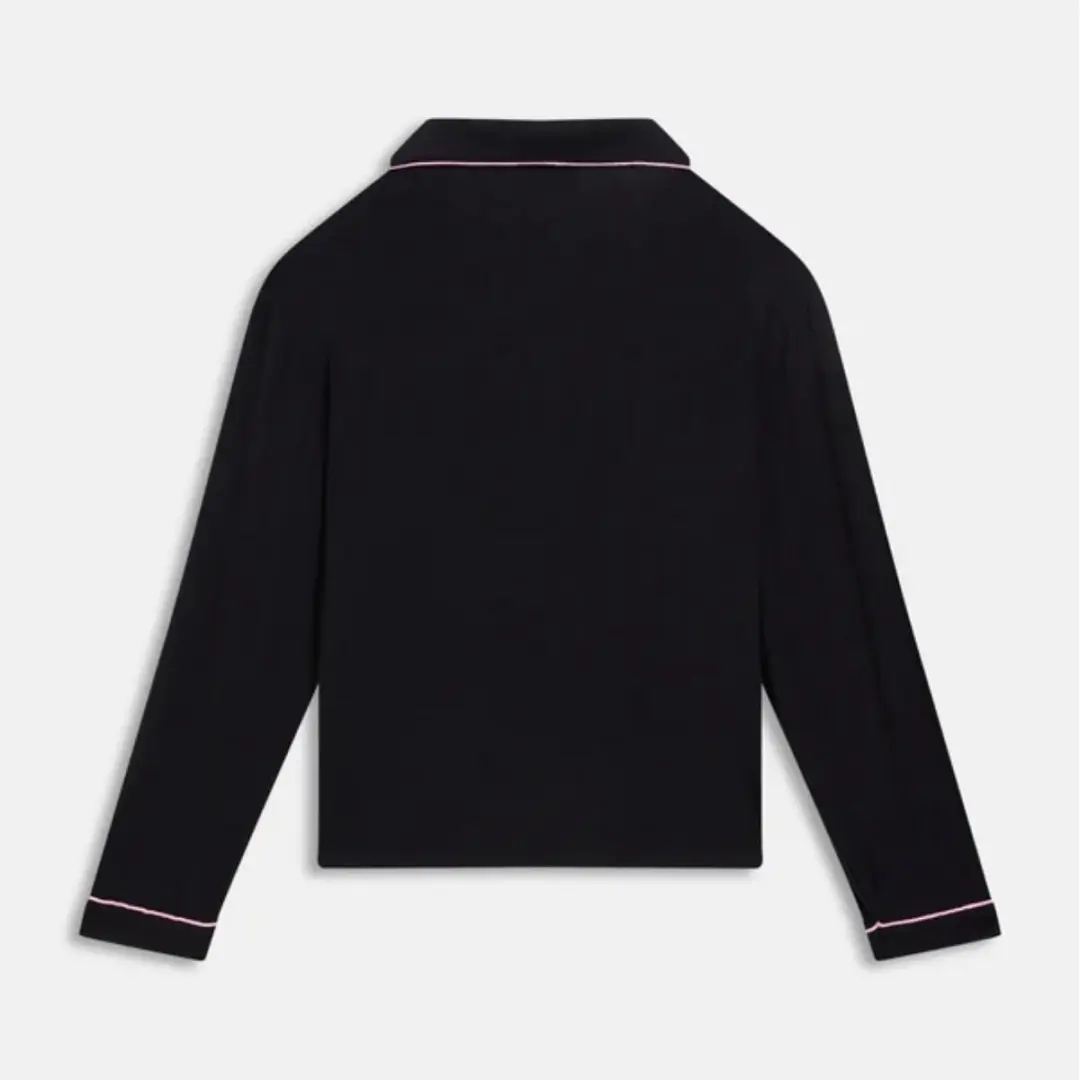 Juicy Couture Jersey Ls Button Up Top - Maat L - Zwart